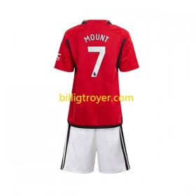 Billige Fotballdrakter Manchester United Mount 7 Barn Hjemmedraktsett 2023/24 Kortermet